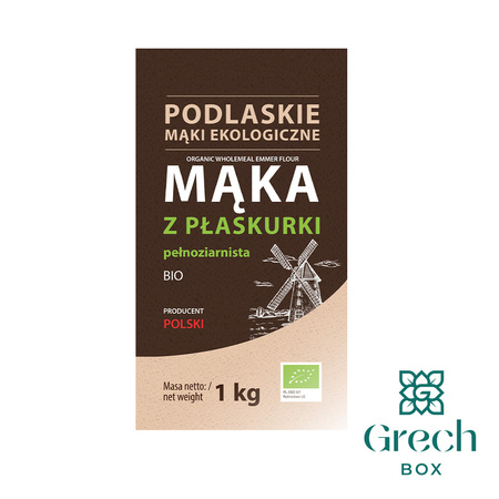 Mąka z Płaskurki pełnoziarnista BIO