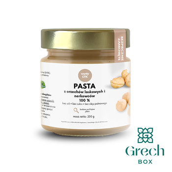 Pasta z orzechów laskowych i nerkowców 100%